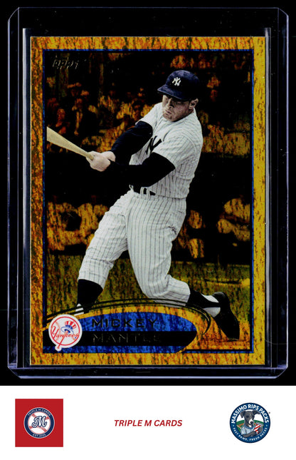 2012 Topps #7 Mickey Mantle Gold Sparkle
