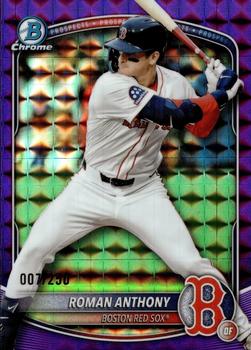 2025 Bowman Chrome #BCP-167 Roman Anthony Prospects Purple Geometric PSA 9 #/250