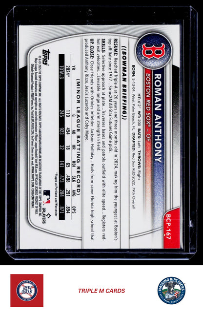 2025 Bowman Chrome #BCP-167 Roman Anthony Prospects