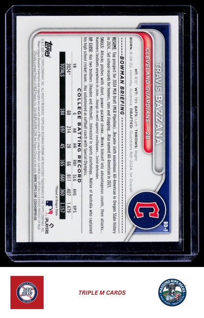 2024 Bowman Draft #BD-1 Travis Bazzana