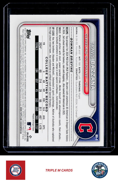 2024 Bowman Draft #BD-1 Travis Bazzana