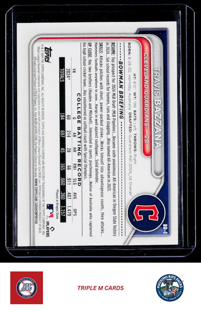 2024 Bowman Draft #BD-1 Travis Bazzana