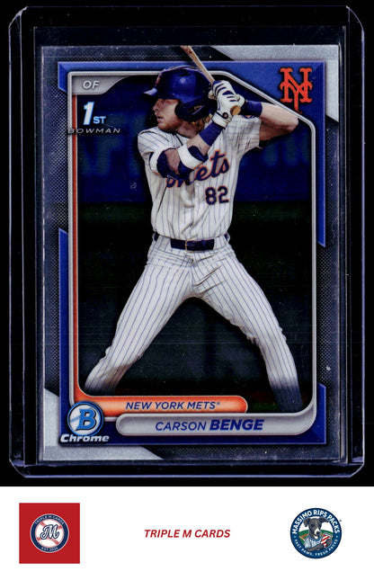 2024 Bowman Draft #BDC-28 Carson Benge Chrome