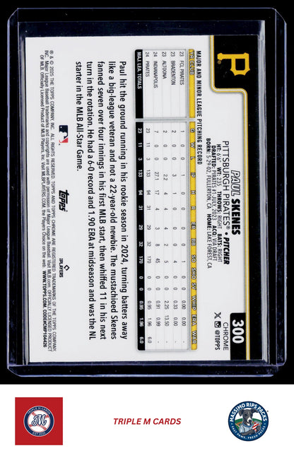 2025 Topps Chrome #300 Paul Skenes Prism Refractors