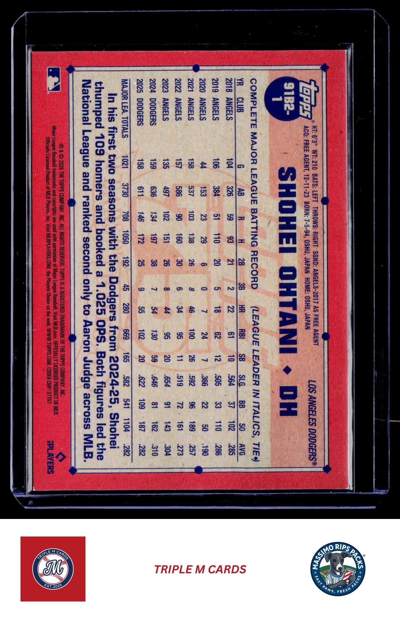 2026 Topps #91B2-1 Shohei Ohtani