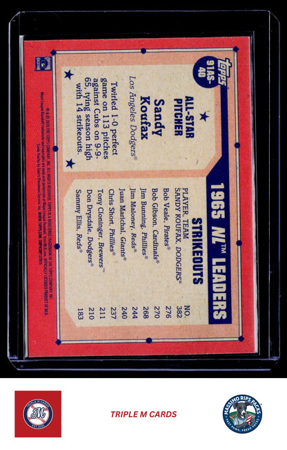 2026 Topps #91AS-40 Sandy Koufax