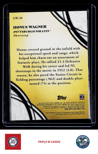 2026 Topps #GW-40 Honus Wagner Glove Work