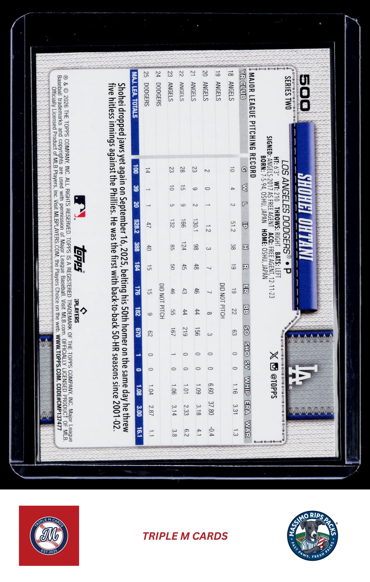 2026 Topps #500 Shohei Ohtani