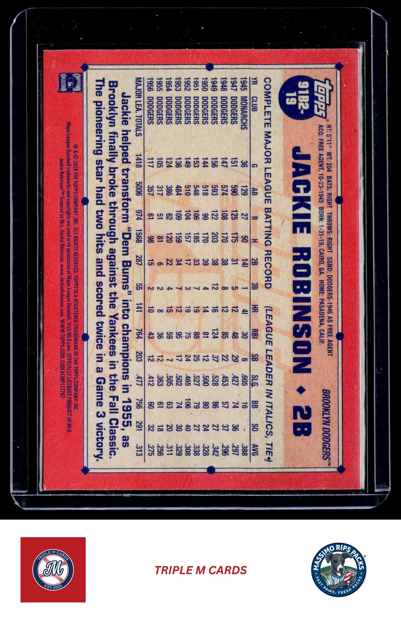 2026 Topps #91B2-19 Jackie Robinson