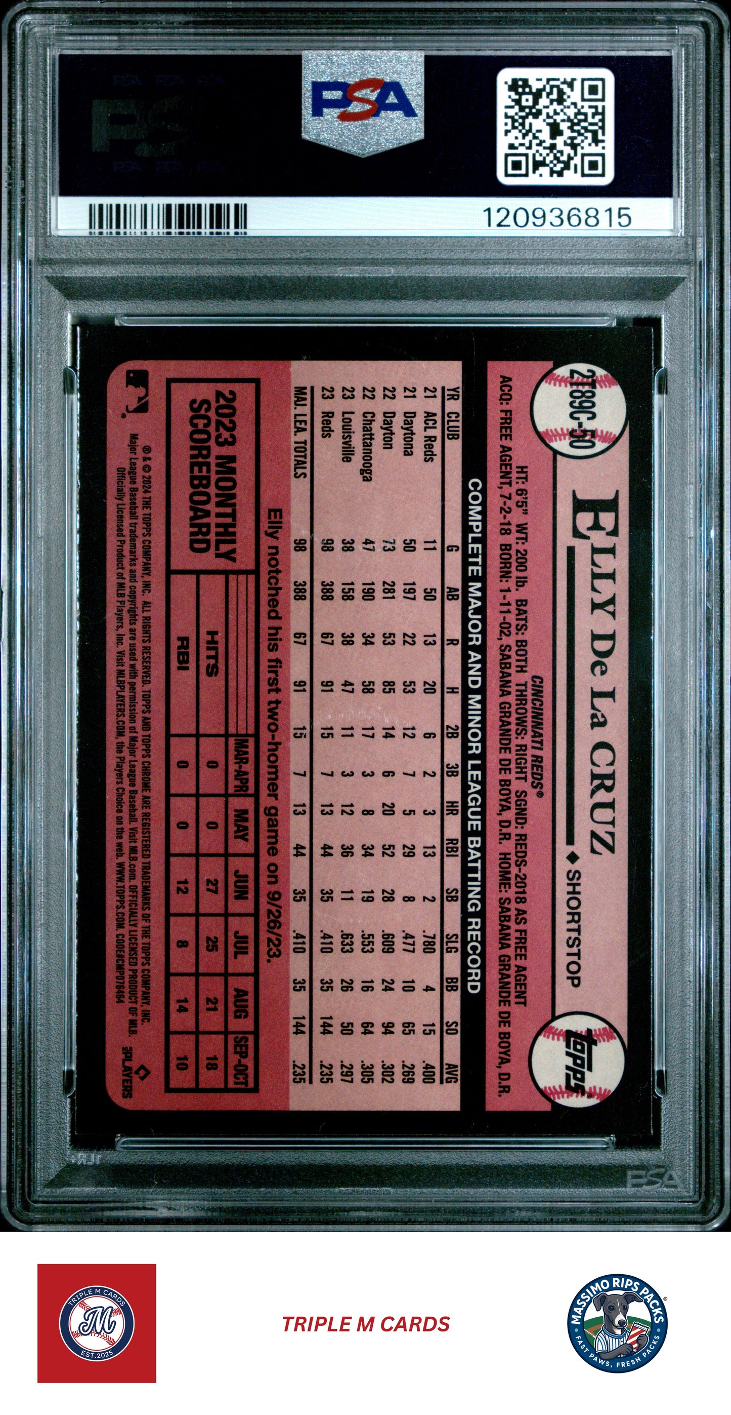 2024 Topps #2T89C-50 Elly De La Cruz PSA 10