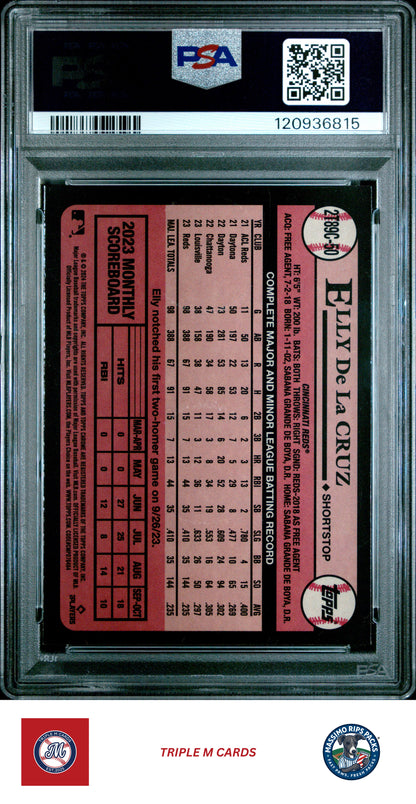 2024 Topps #2T89C-50 Elly De La Cruz PSA 10