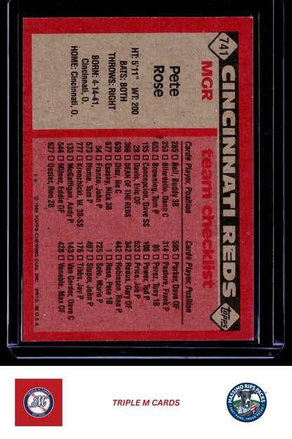 1986 Topps #741 Pete Rose