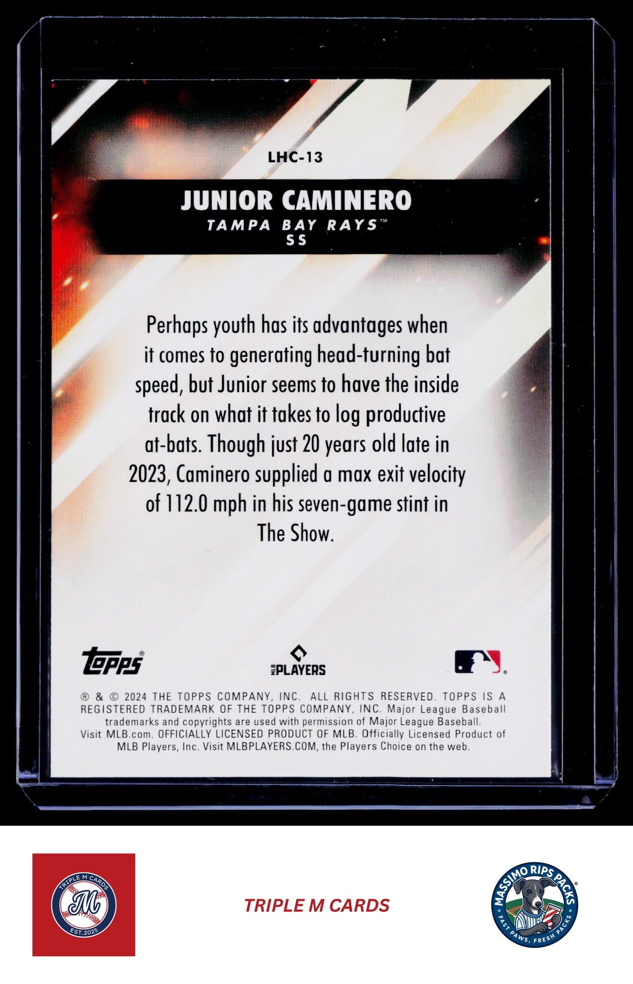 2024 Topps Update #LHC-13 Junior Caminero Let Him Cook