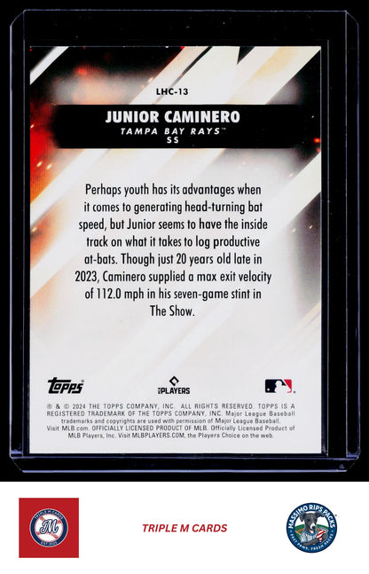 2024 Topps Update #LHC-13 Junior Caminero Let Him Cook