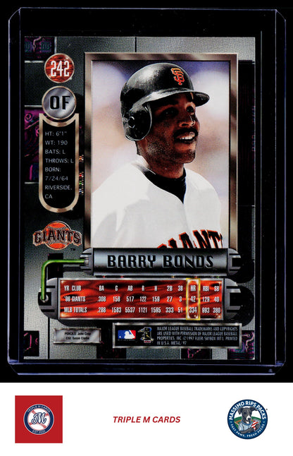 1997 Metal Universe #242 Barry Bonds