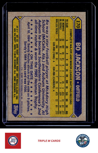 1987 Topps #170 Bo Jackson