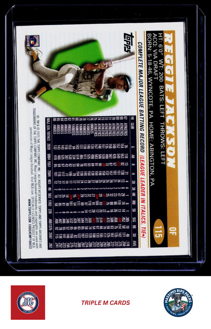2025 Topps Archives #115 Reggie Jackson Red Hot Foilboard #/50