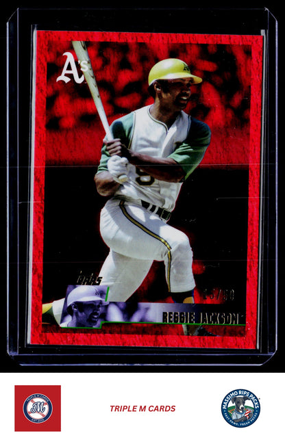 2025 Topps Archives #115 Reggie Jackson Red Hot Foilboard #/50