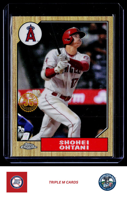 2022 Topps Chrome #87BC-2 Shohei Ohtani 1987 Topps Baseball 35th Anniversary
