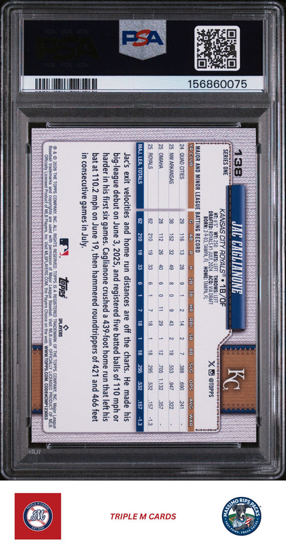 2026 Topps #138 Jac Caglianone PSA 9