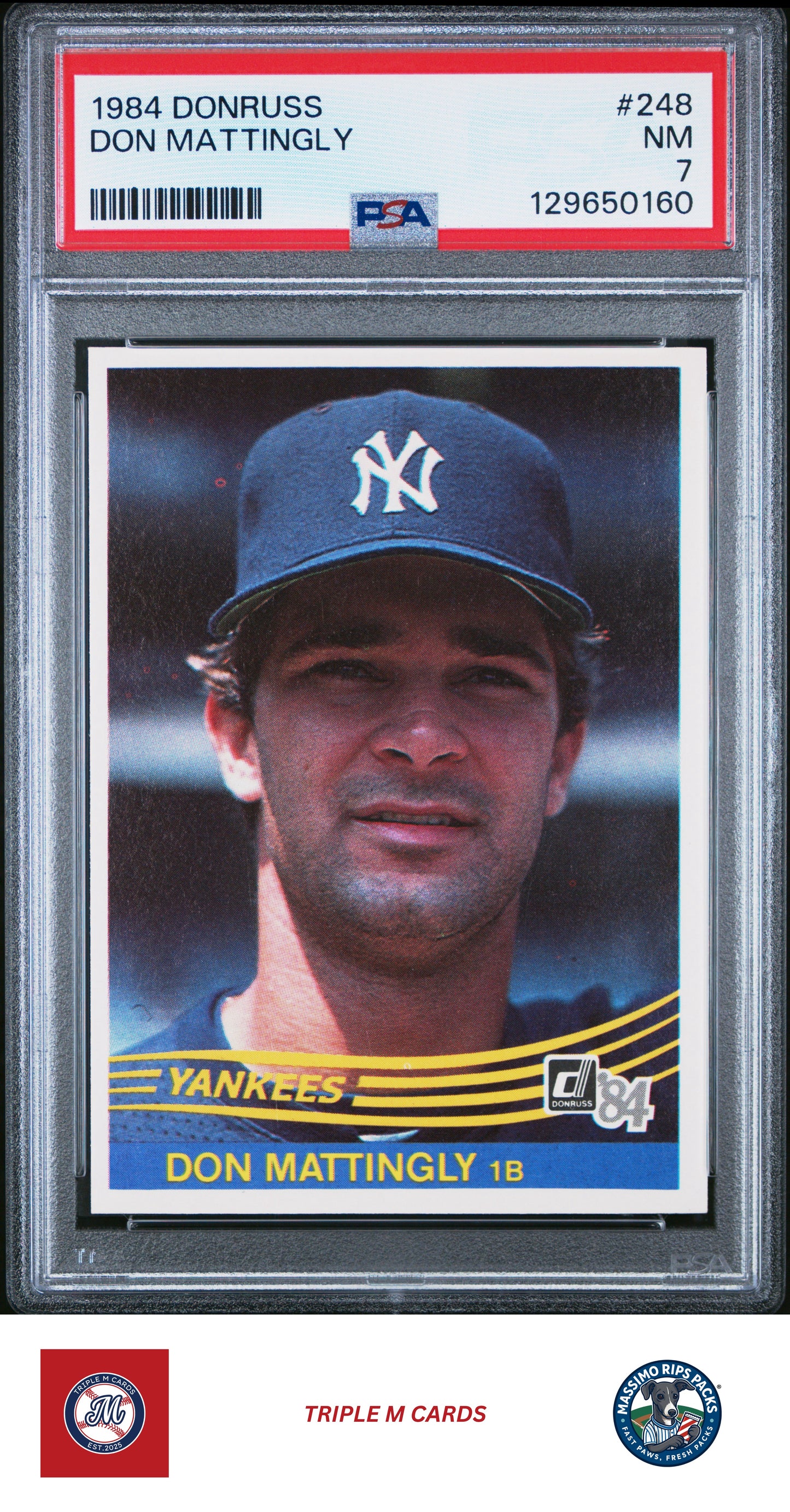 1984 Donruss #248 Don Mattingly PSA 7