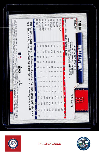 2026 Topps #189 Roman Anthony Holo Foil
