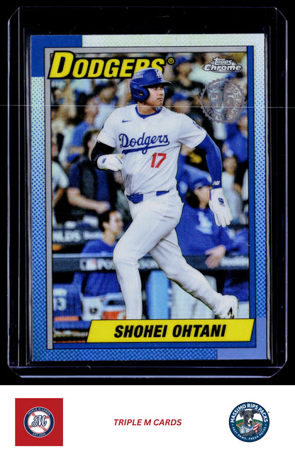 2025 Topps Chrome #90CB-7 Shohei Ohtani 1990 Topps Baseball 35th Anniversary