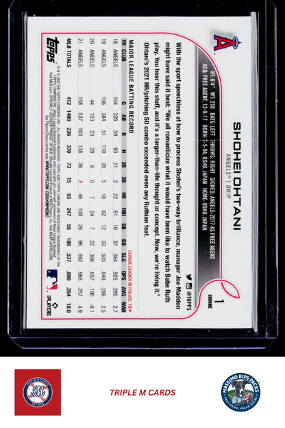 2022 Topps Chrome Sonic #1 Shohei Ohtani