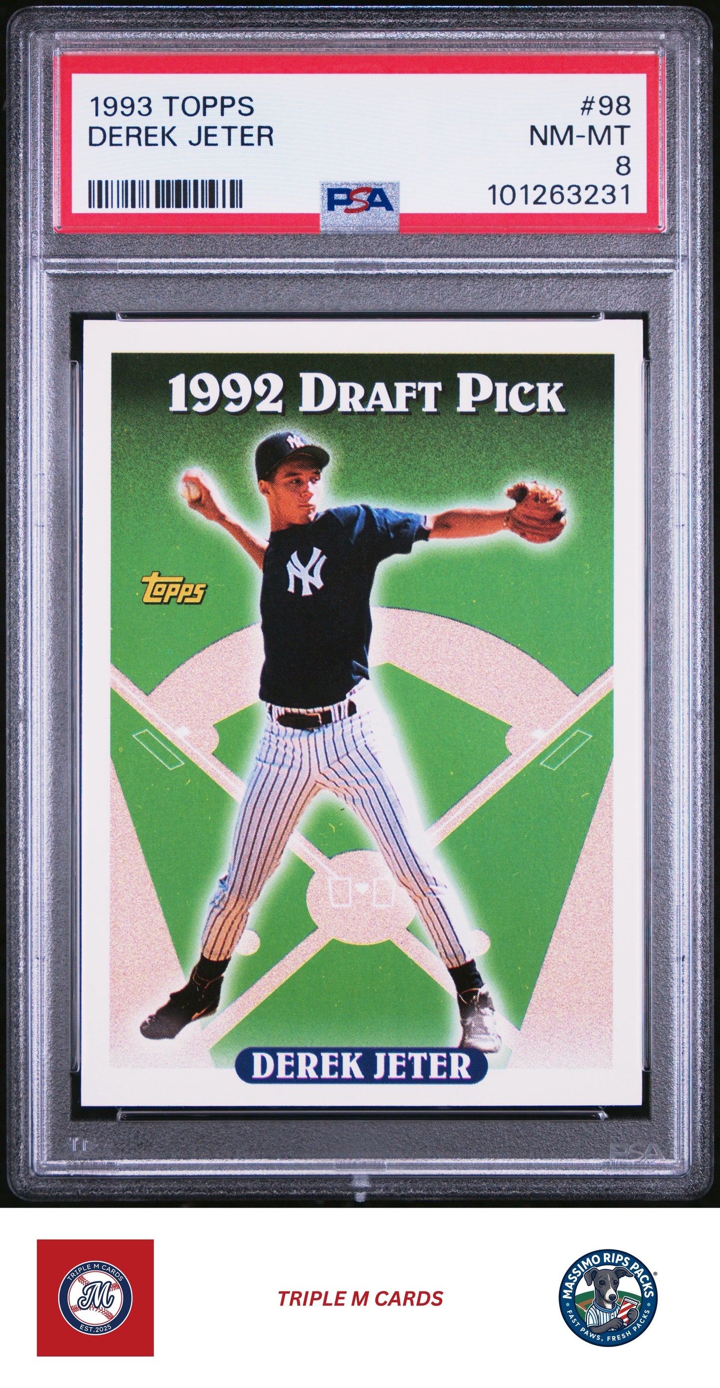 1993 Topps #98 Derek Jeter PSA 8