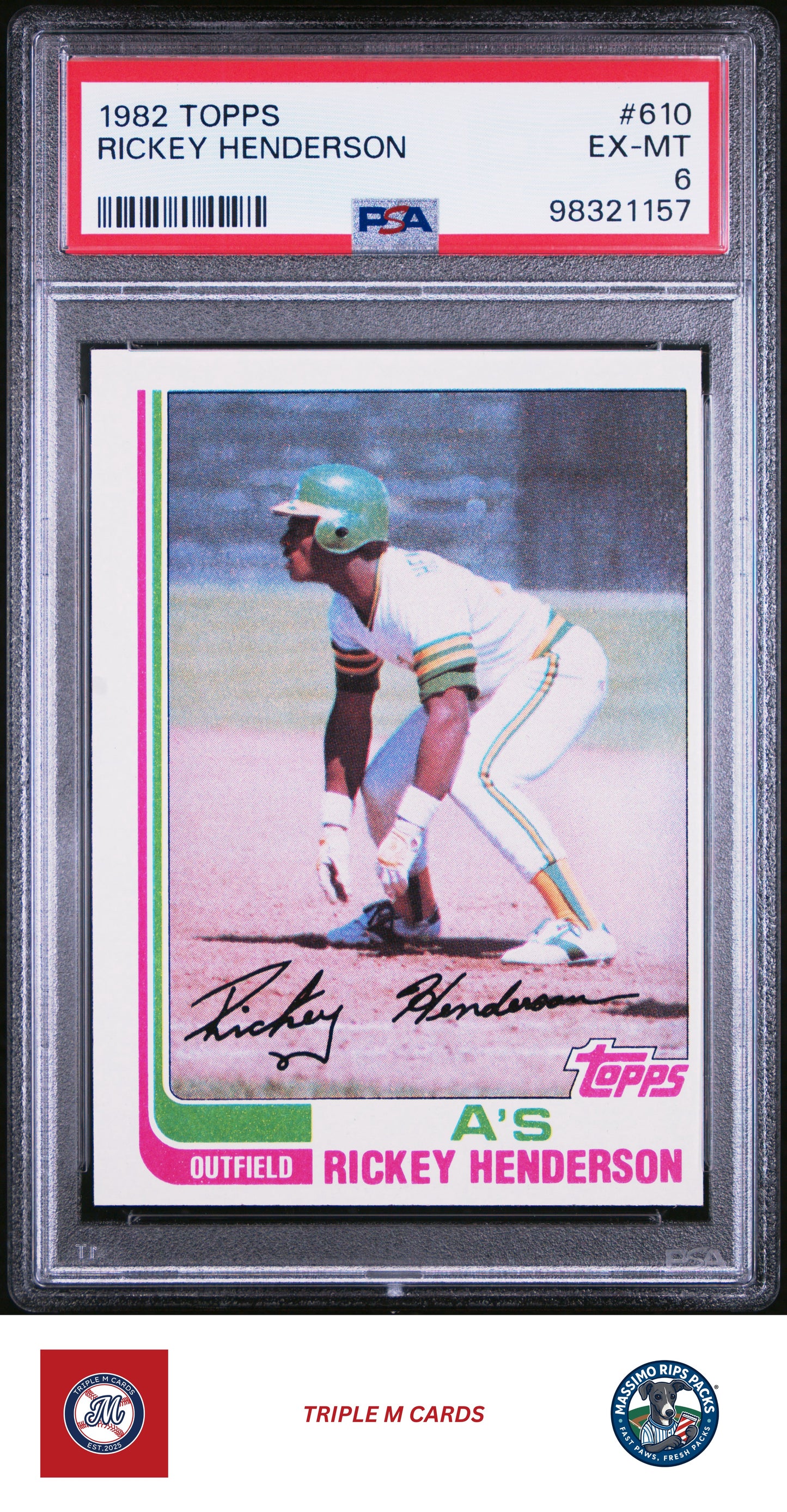 1982 Topps #610 Rickey Henderson PSA 6