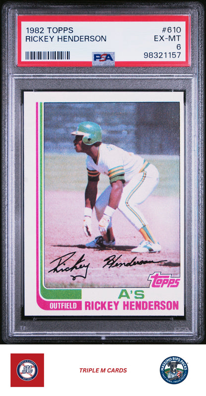 1982 Topps #610 Rickey Henderson PSA 6