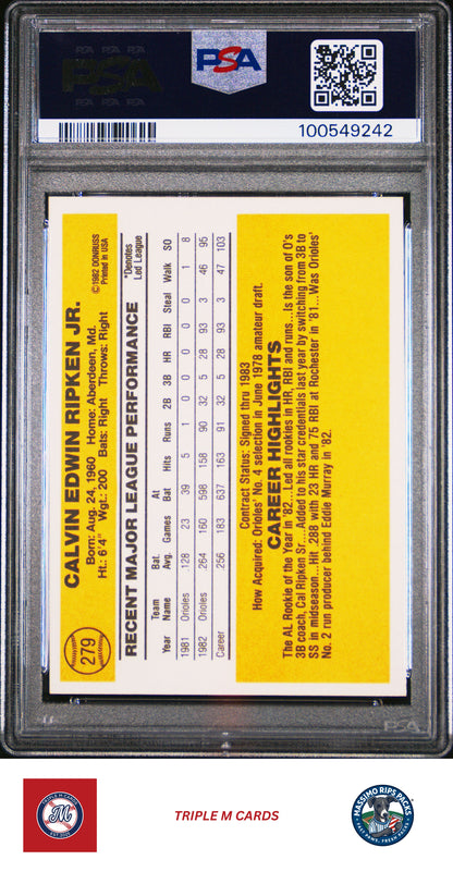 1983 Donruss #279 Cal Ripken PSA 7