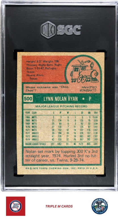 1975 Topps #500 Nolan Ryan SGC 4.5