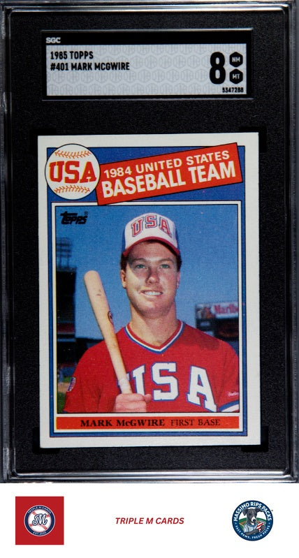 1985 Topps #401 Mark McGwire SGC 8