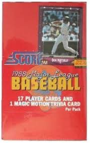 1988 Score Baseball Wax Box